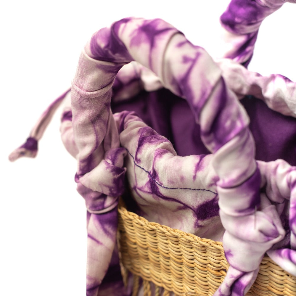 Ayine Bag Mini - Natural w/ Purple and Pale Lining