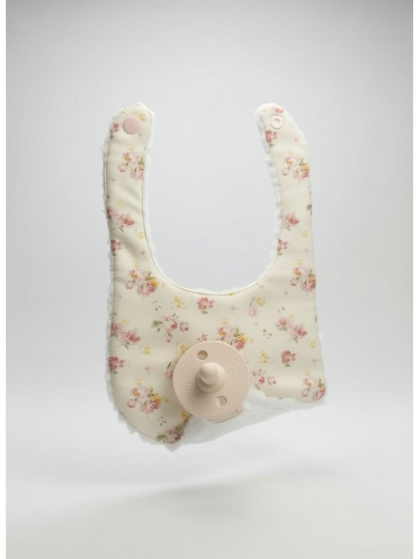 Sooth & Snap Pacifier Bib - Antique Rose