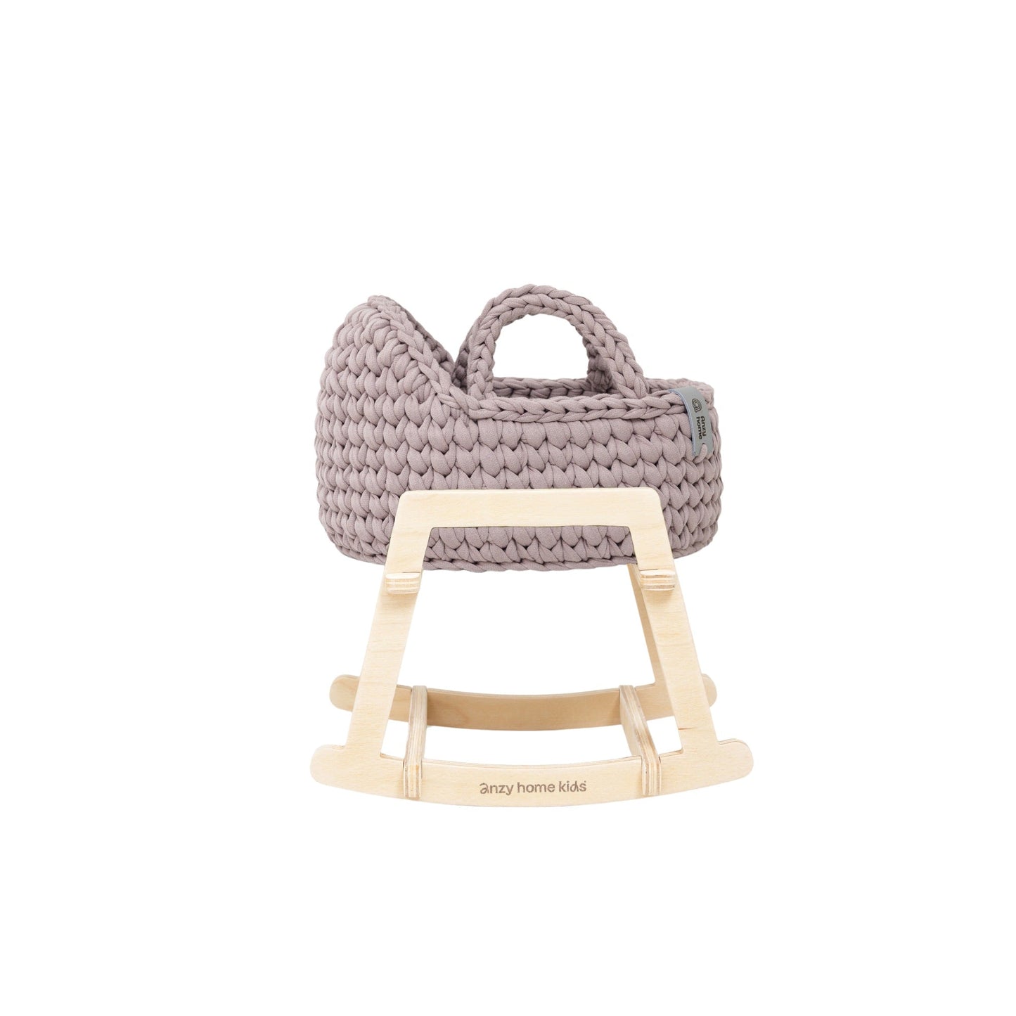 Mini Doll Moses Basket w/Rocking Stand