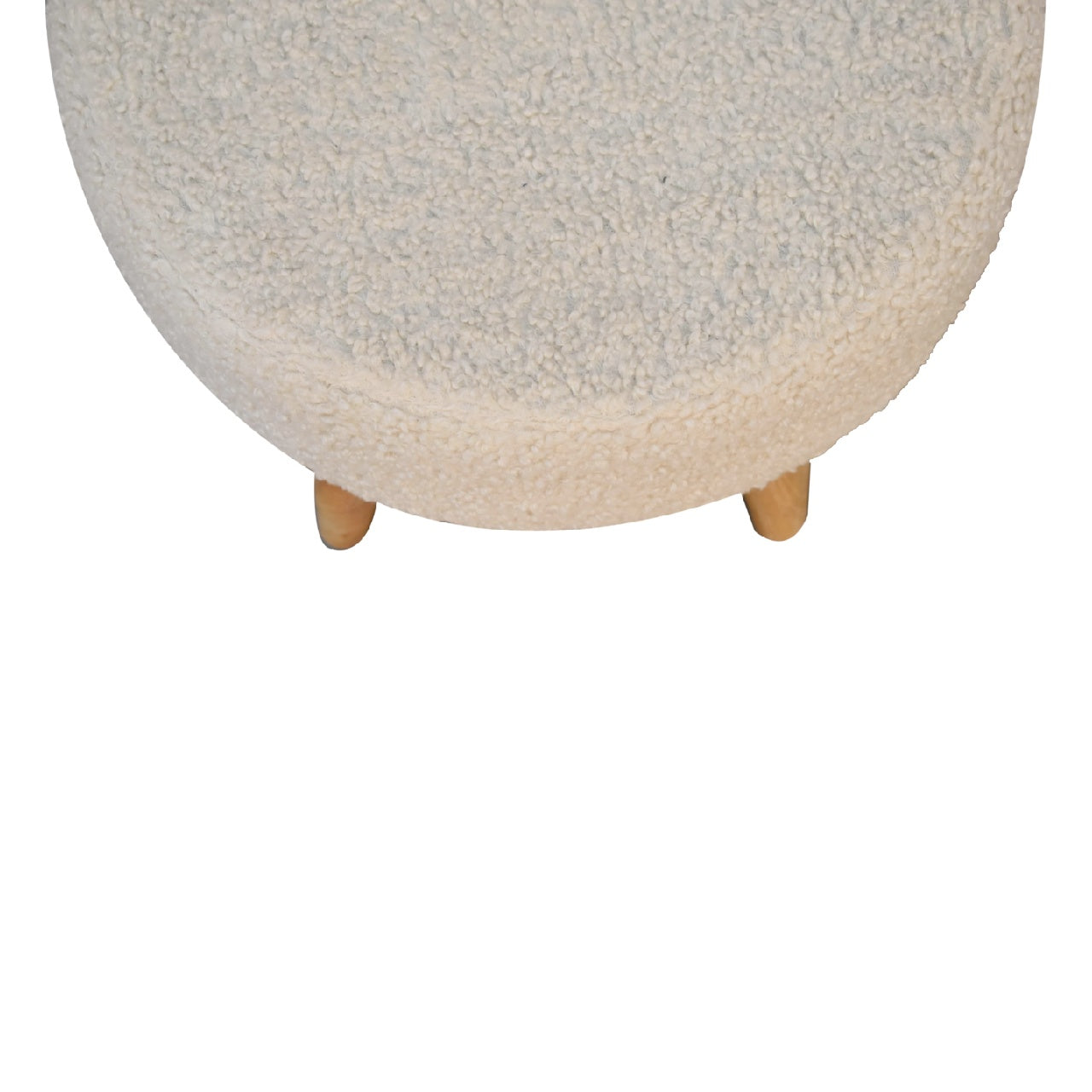Solid Wood Boucle Petite Footstool