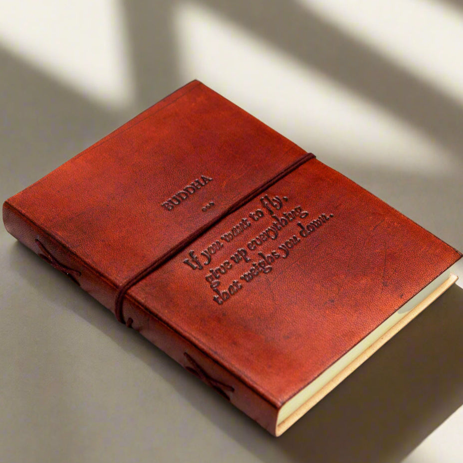 Buddha Quote Leather Journal