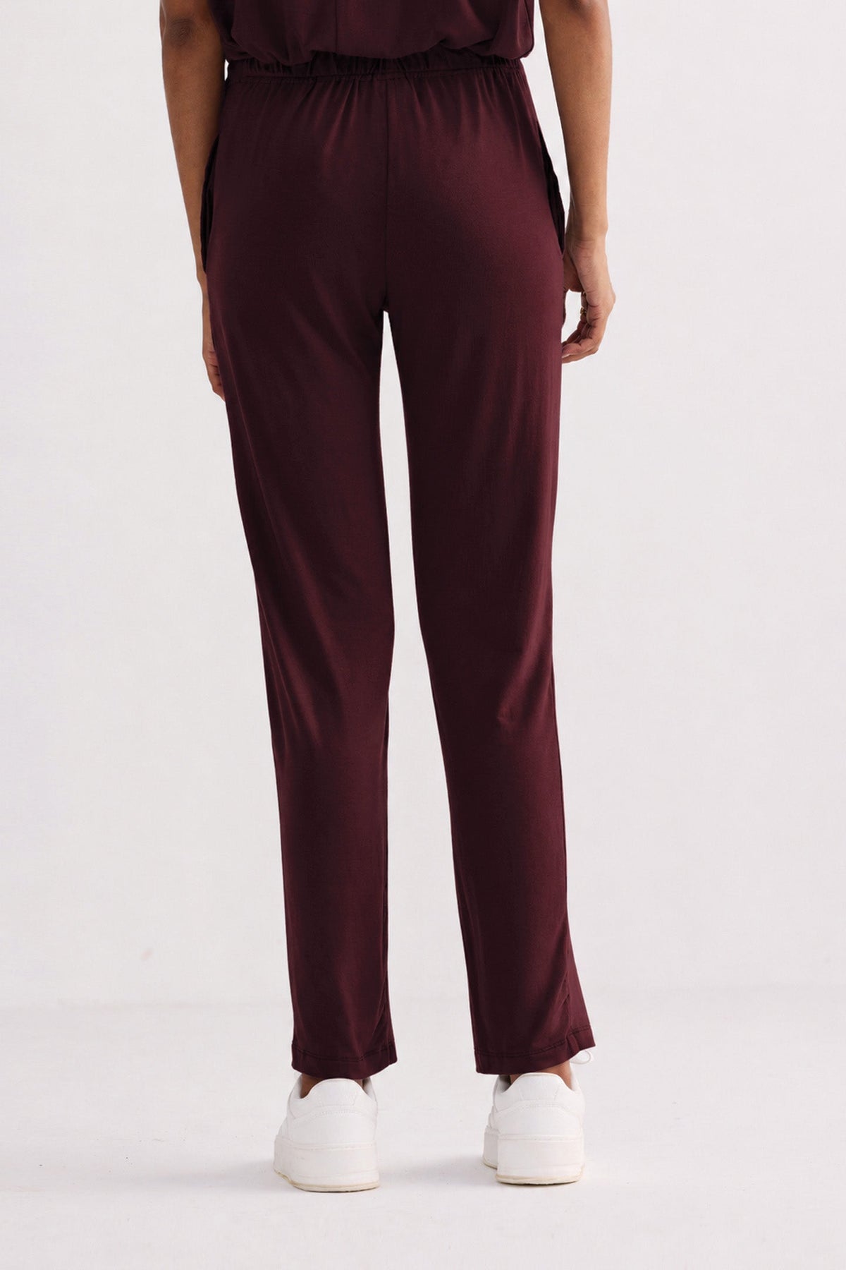 Wide Leg Pant in Merlot