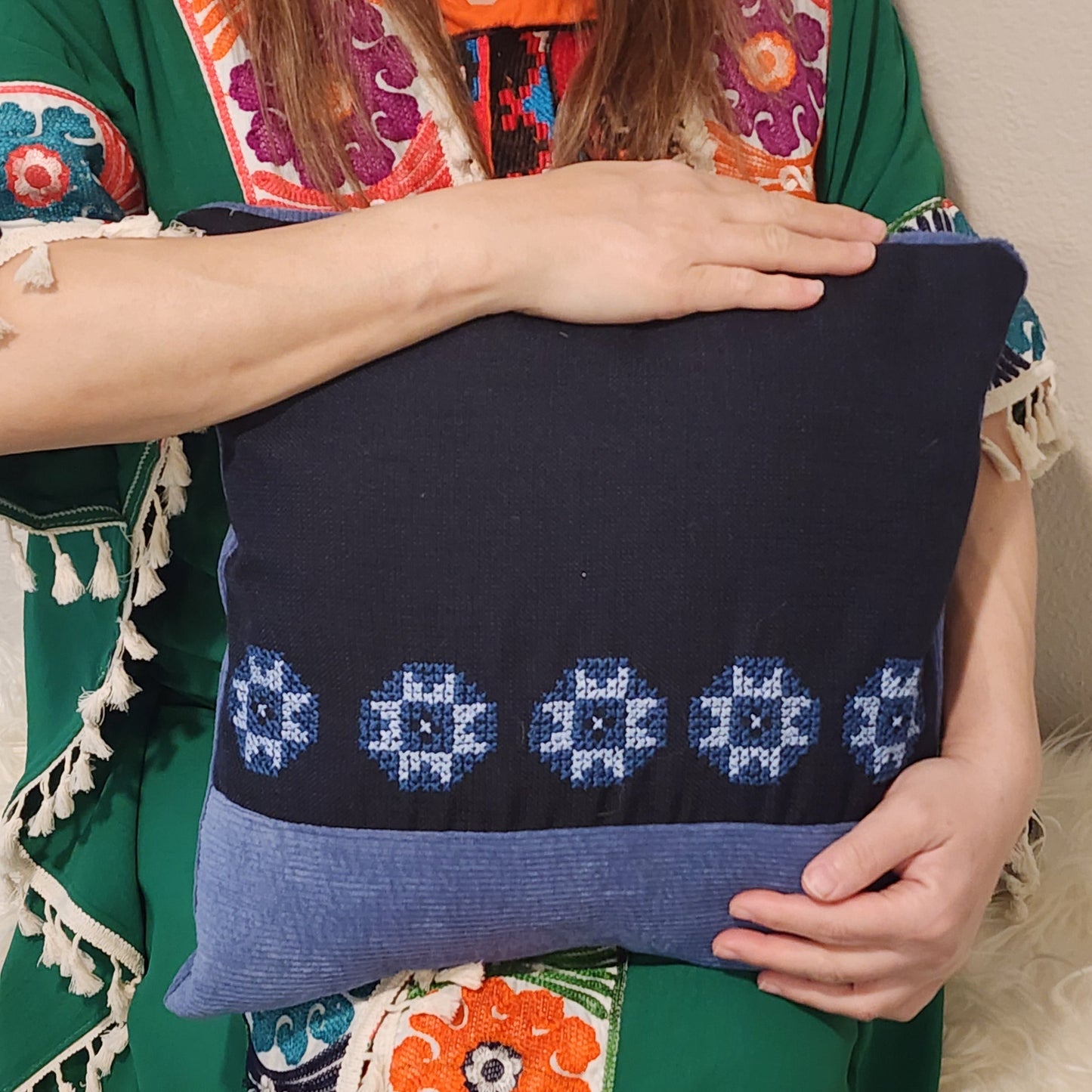 Maha Pillow Cover - Blue
