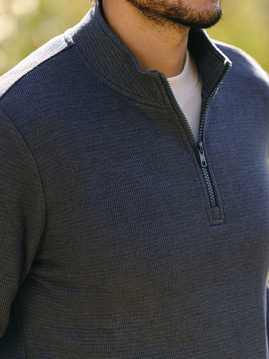 Dan Waffle Knit Quarter Zip