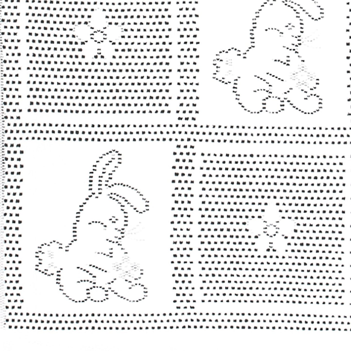 Southampton Home Lace Weave Bunny Baby Blanket ~ White ~