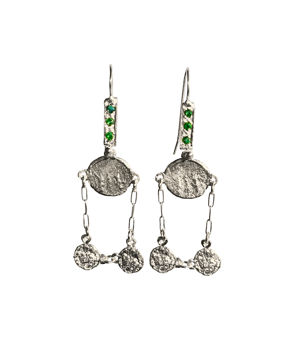 I Don't Know You Now Emerald Stone Earrings