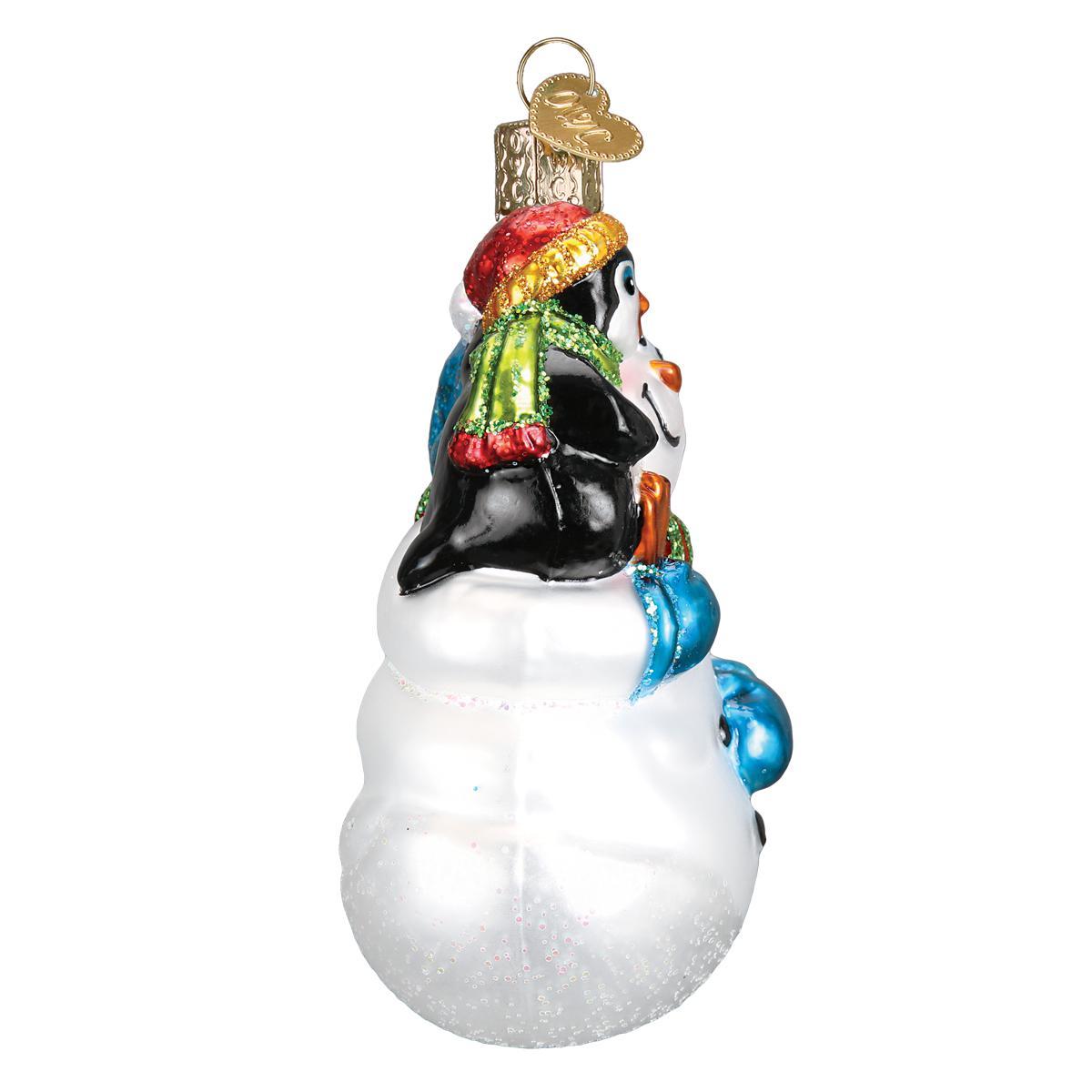 Snowman With Penguin Pal Ornament (Gift Boxed)