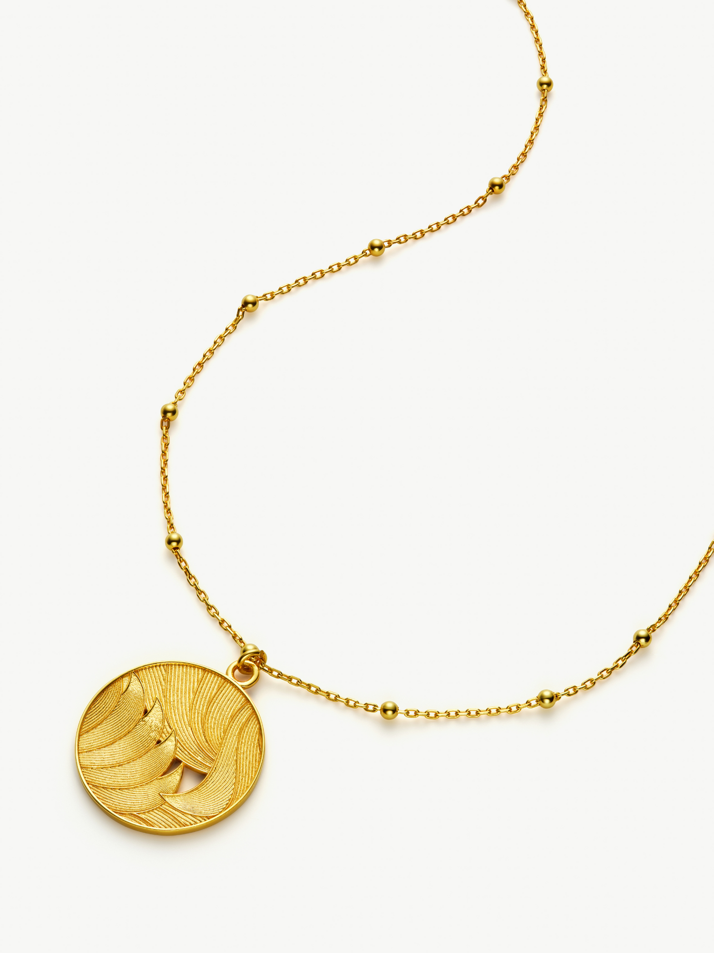 Gold Vermeil Medallion Necklace – Day | No More Nobody