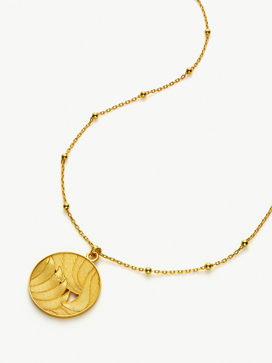 Gold Vermeil Medallion Necklace – Day | No More Nobody