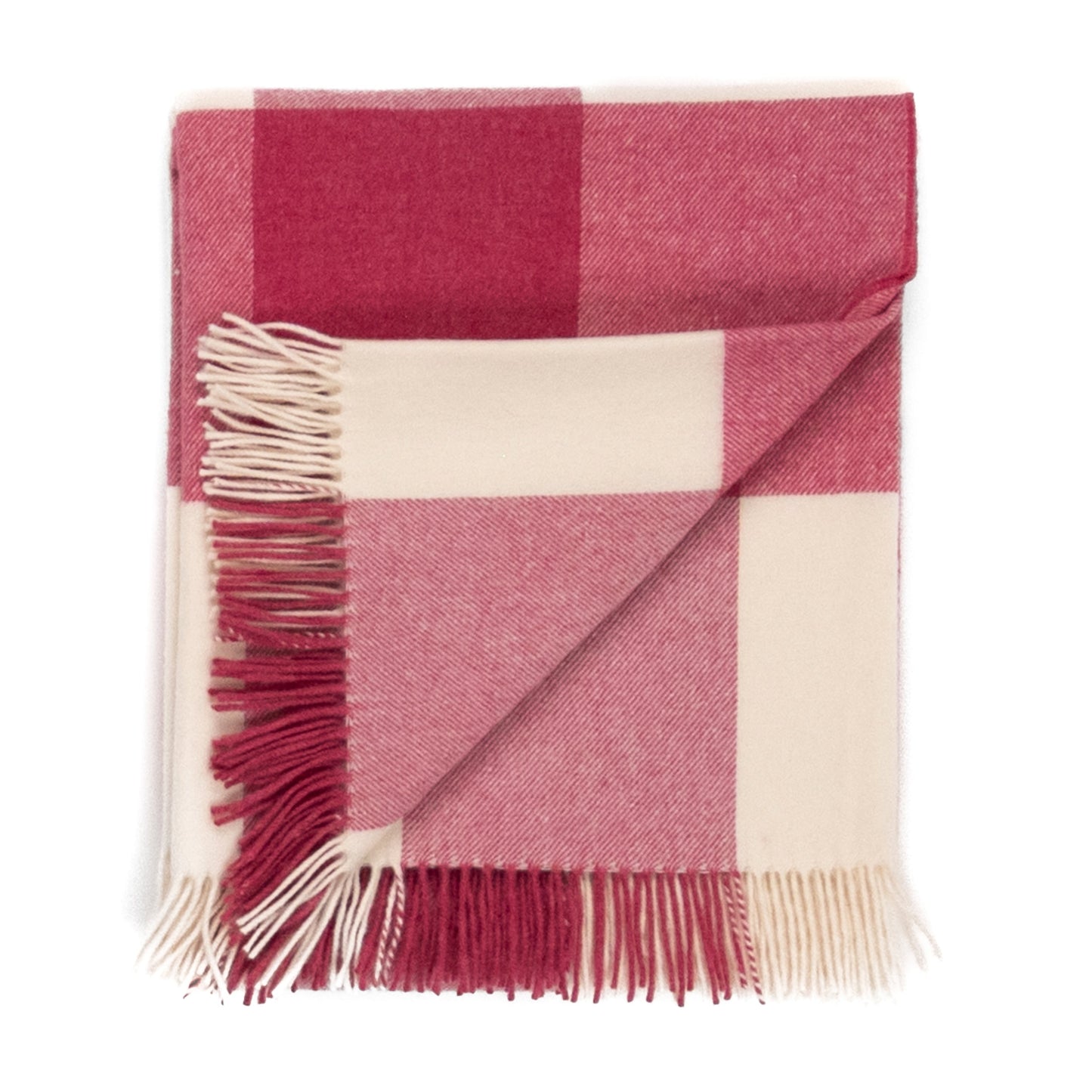 Southampton Home Merino Wool Throw – Block Pink