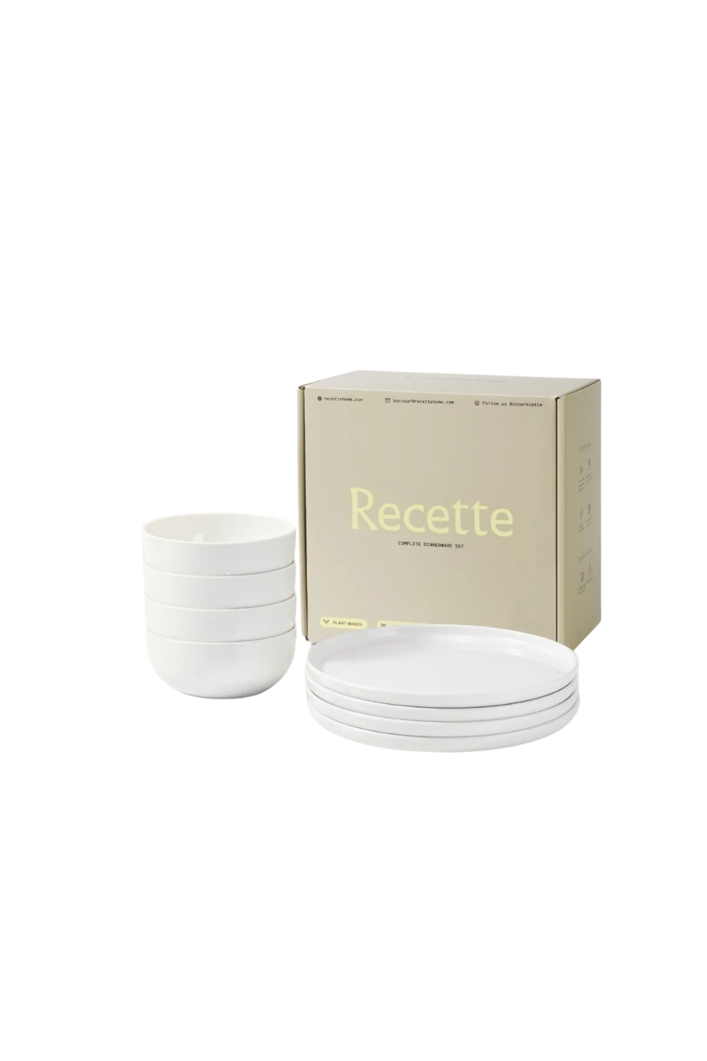Plate and Bowl Set | Ivory