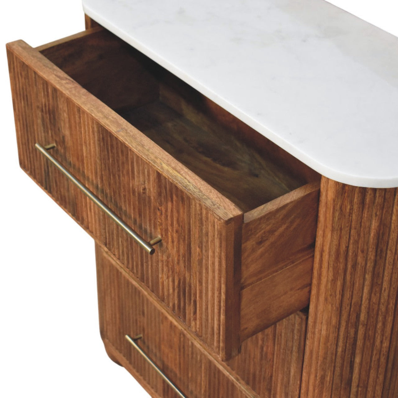 Artisan Furniture Solid Wood Beaumont Marble Bedside