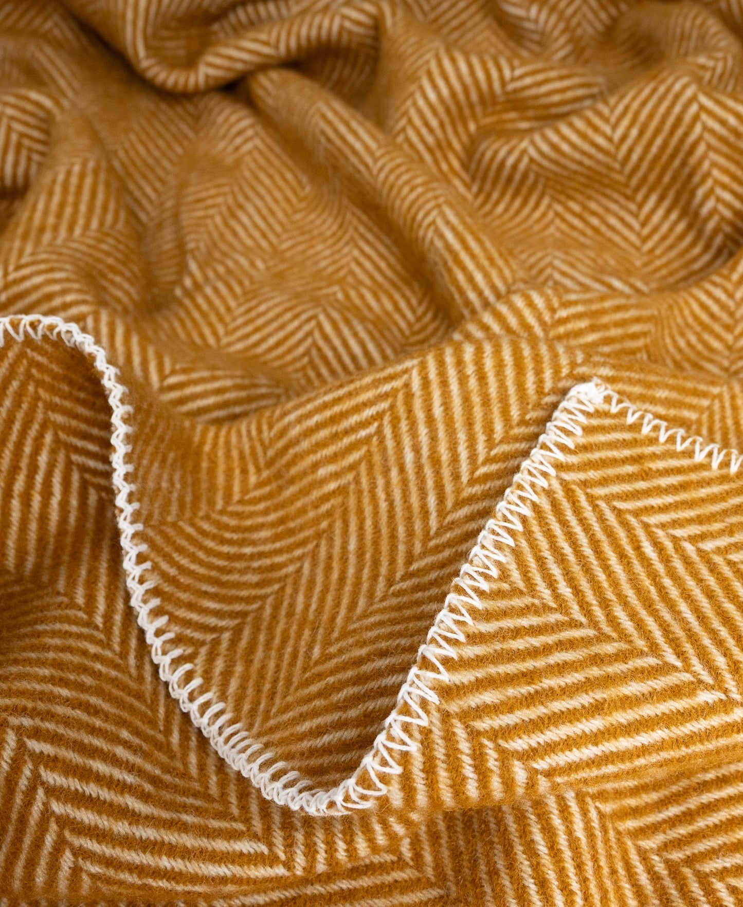 Highland Tweeds Big Throw - Whiskey Herringbone