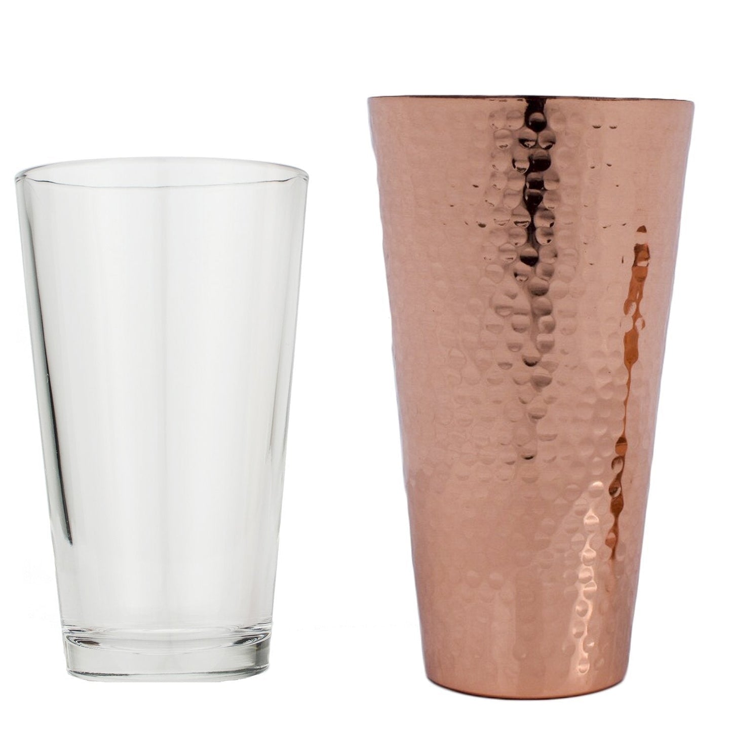 Professional Bartender's Solid Copper Cocktail Shaker Set