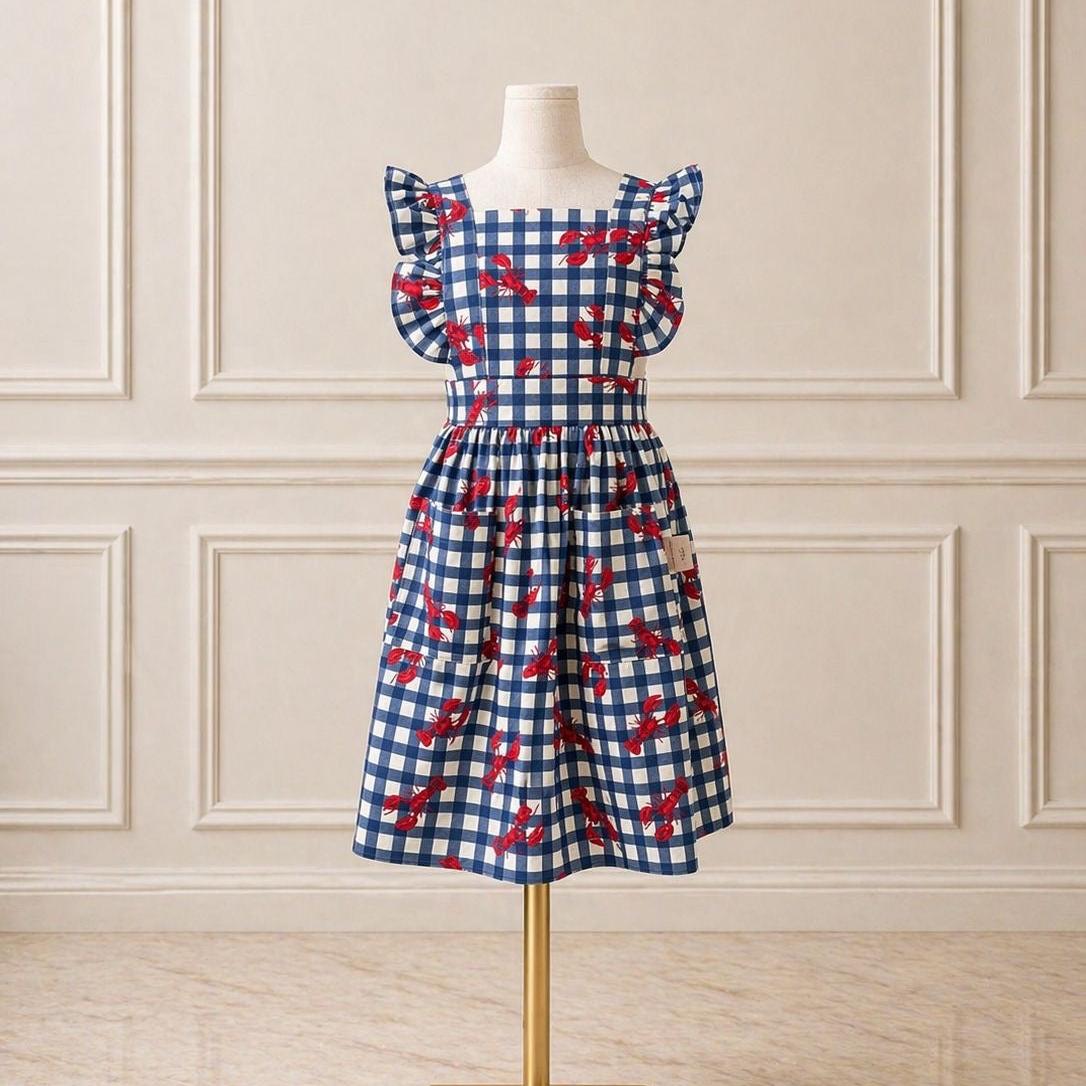 Nautical Lobster Little Hostess Apron
