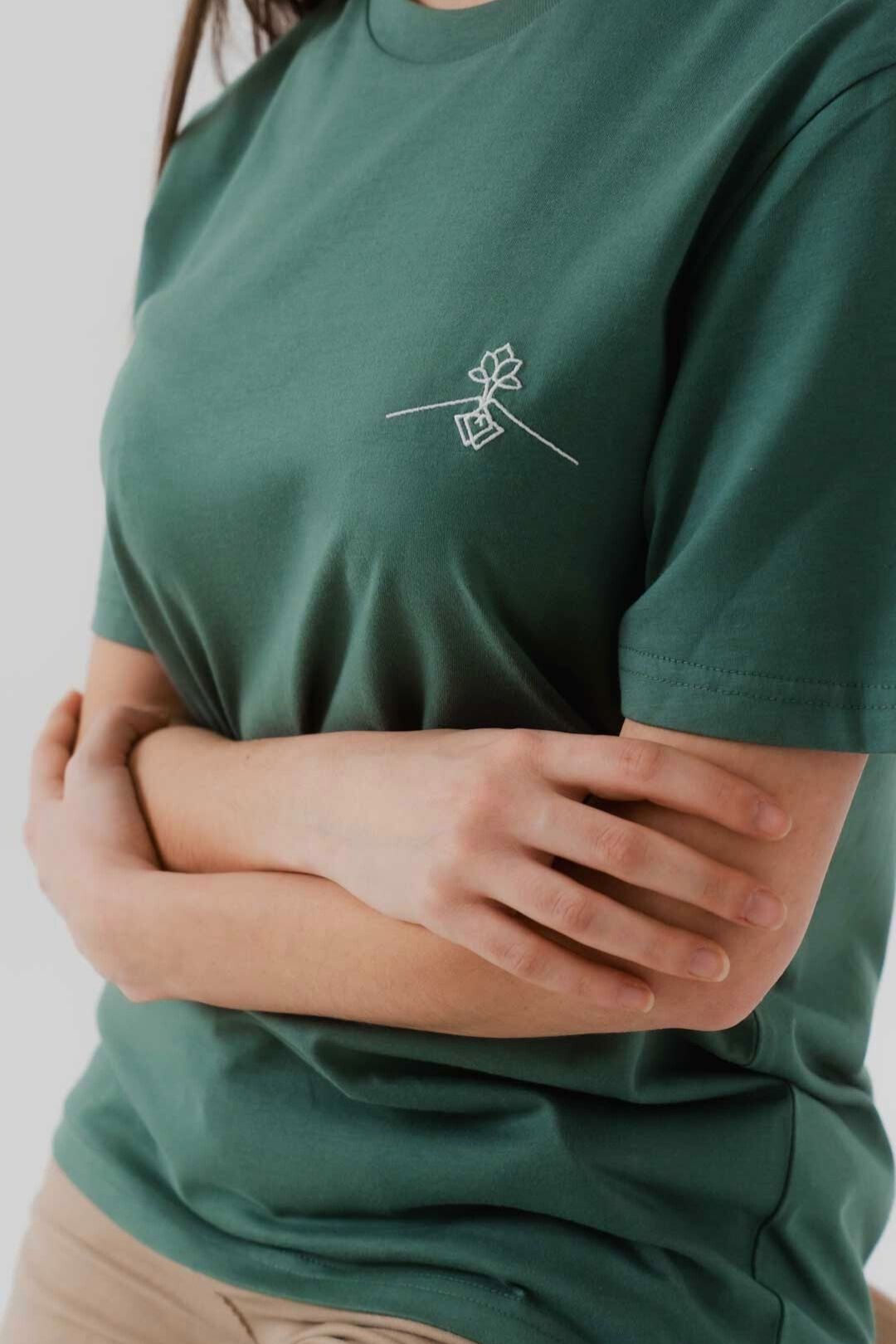 Camiseta algodón orgánico - Verde Étnico