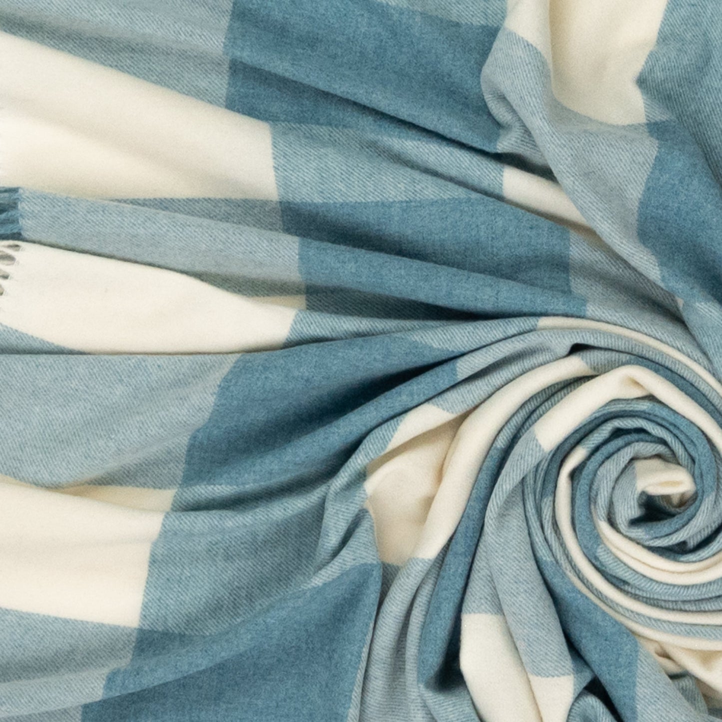 Southampton Home Merino Wool Throw – Block Sky