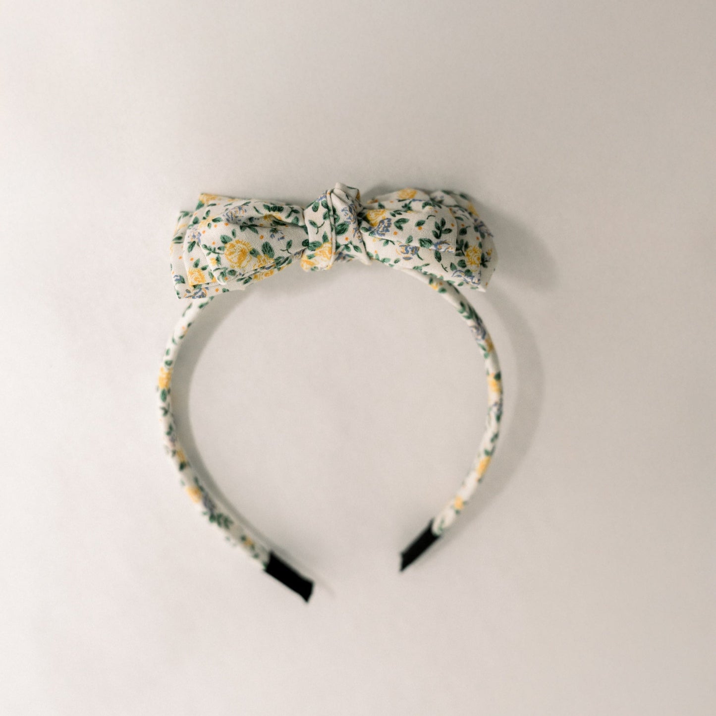 Three Little Bows Headband- Honeysuckle Bloom