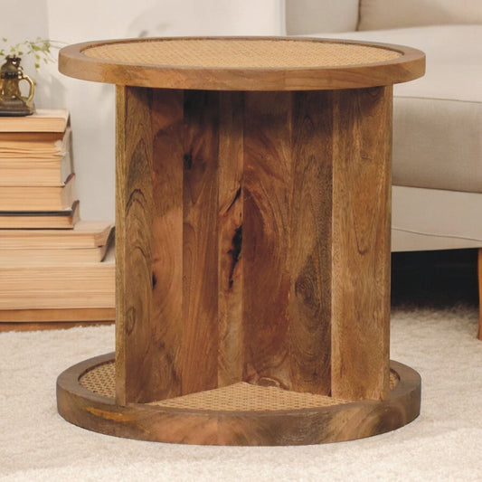 Solid Wood Close-knit Corner End Table