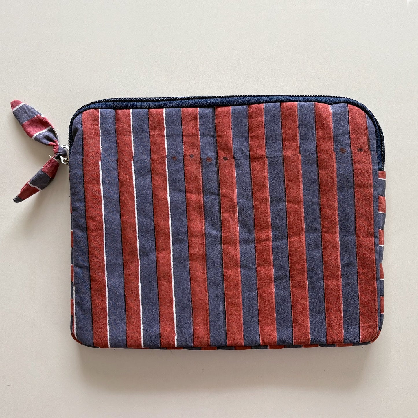 Quilted Cotton Tablet Sleeve with Hand Block Print