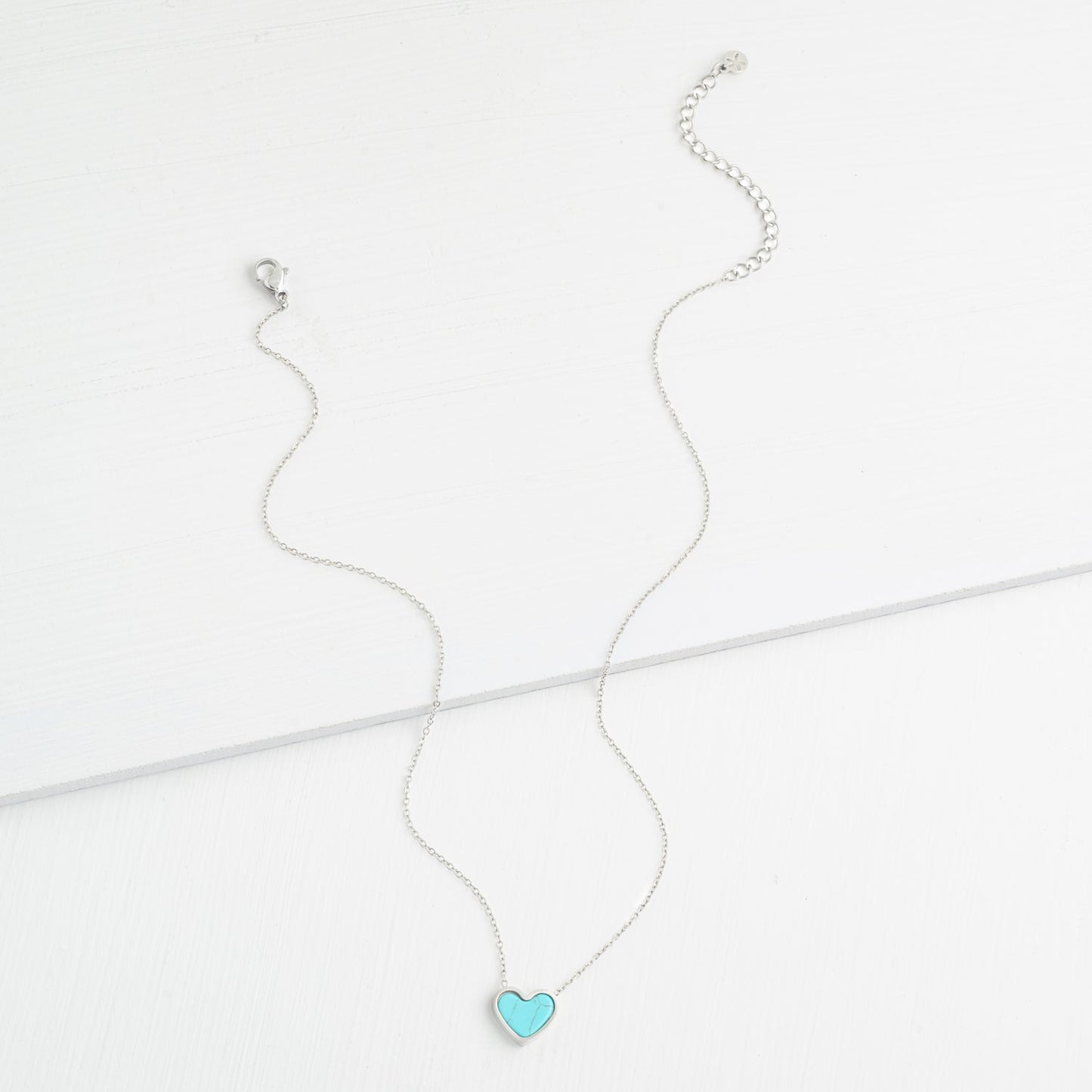 Photo of full length quality necklace, silvers, blue necklaces, silver heart pendant, popular jewelry brands like pandora, fashion jewelry, gifts for mother on mother's day