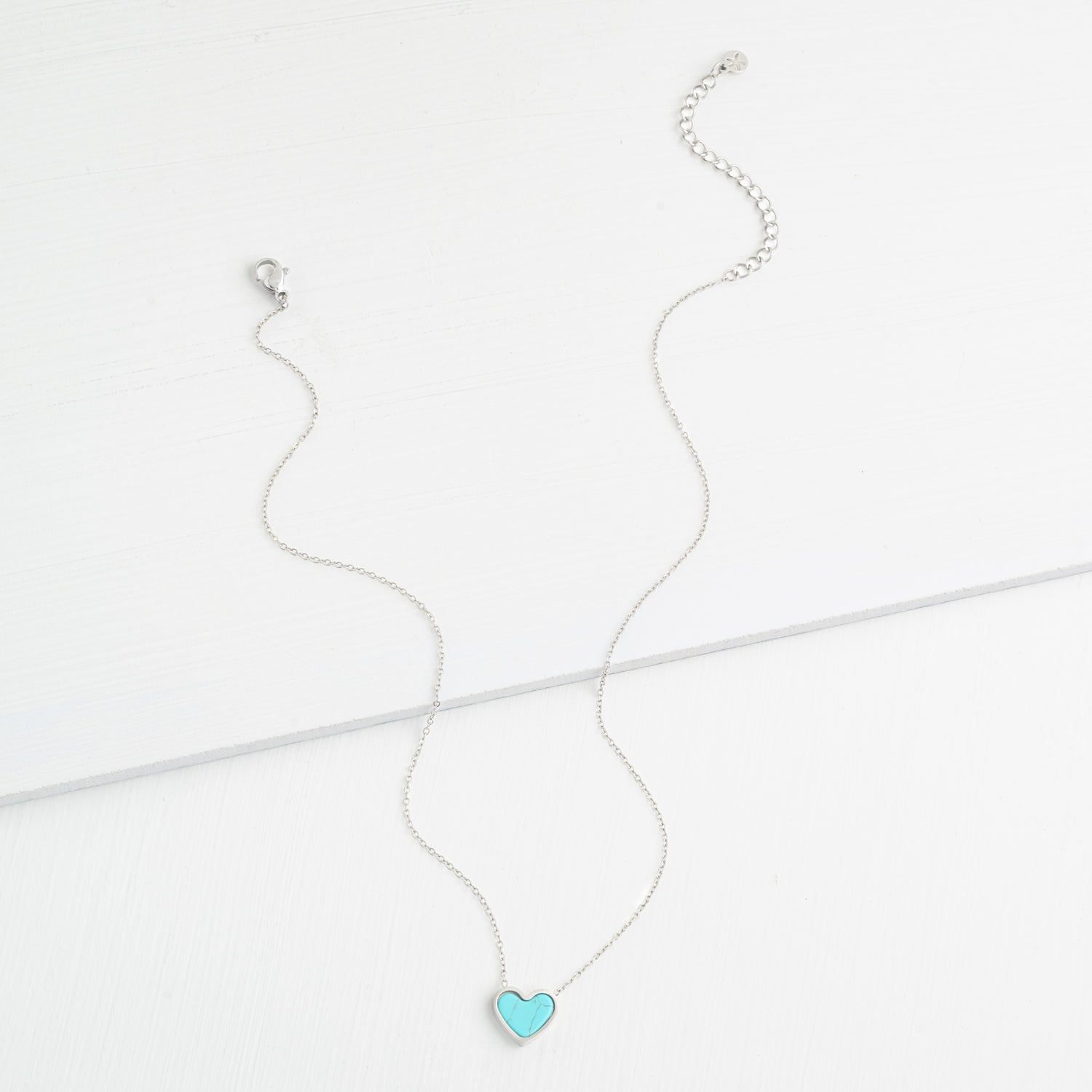 Photo of full length quality necklace, silvers, blue necklaces, silver heart pendant, popular jewelry brands like pandora, fashion jewelry, gifts for mother on mother's day