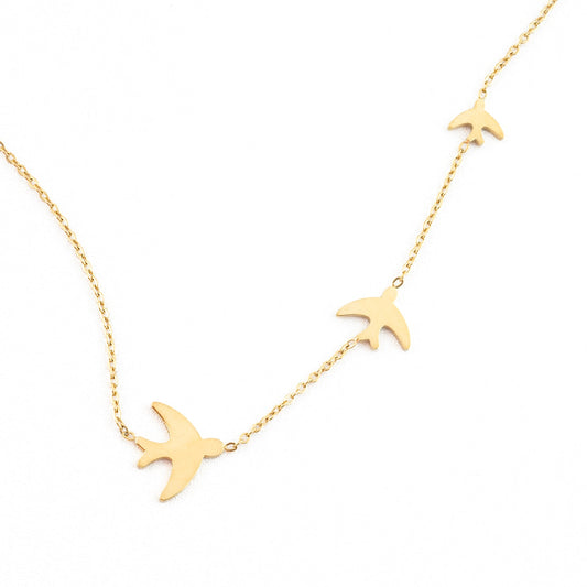 Beautiful gold necklace, gold bird necklace, women's fashion jewelry pieces, fair trade jewelry website