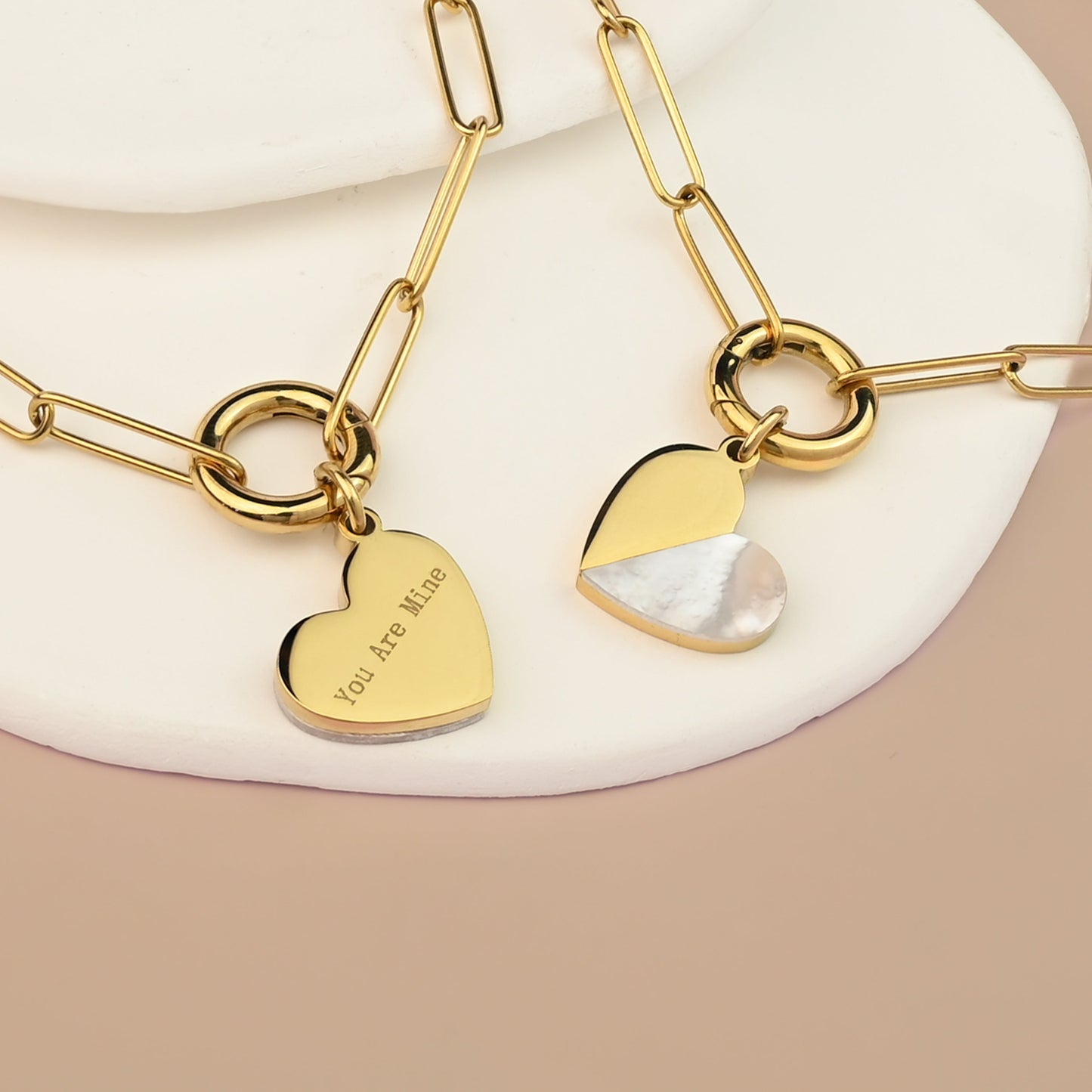 Heart of Mary Necklace Gold