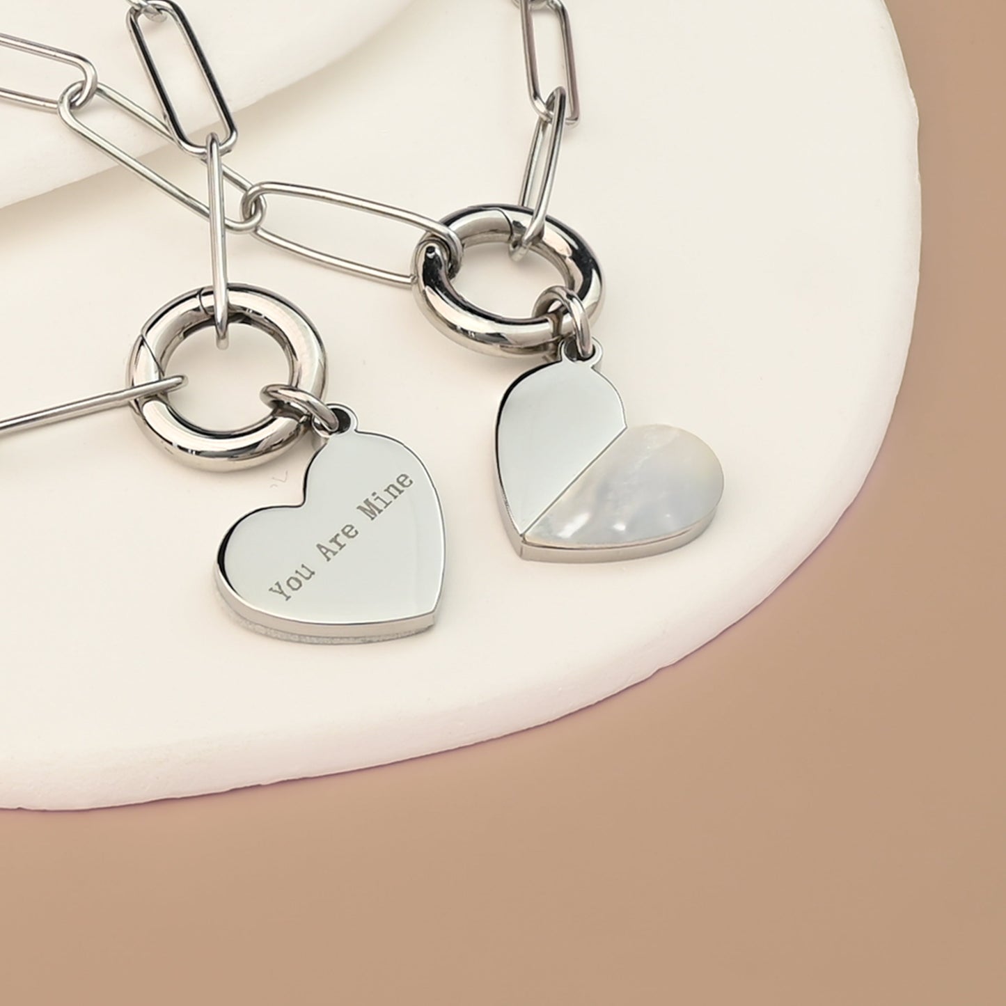 Heart of Mary Necklace Silver