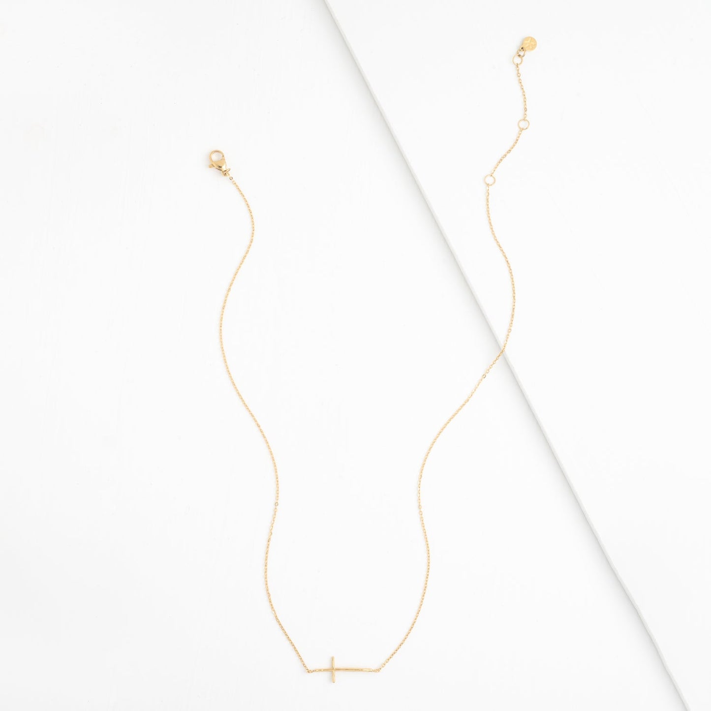 Golden cross necklace for women, creative gift ideas for Christmas, fair trade store online 