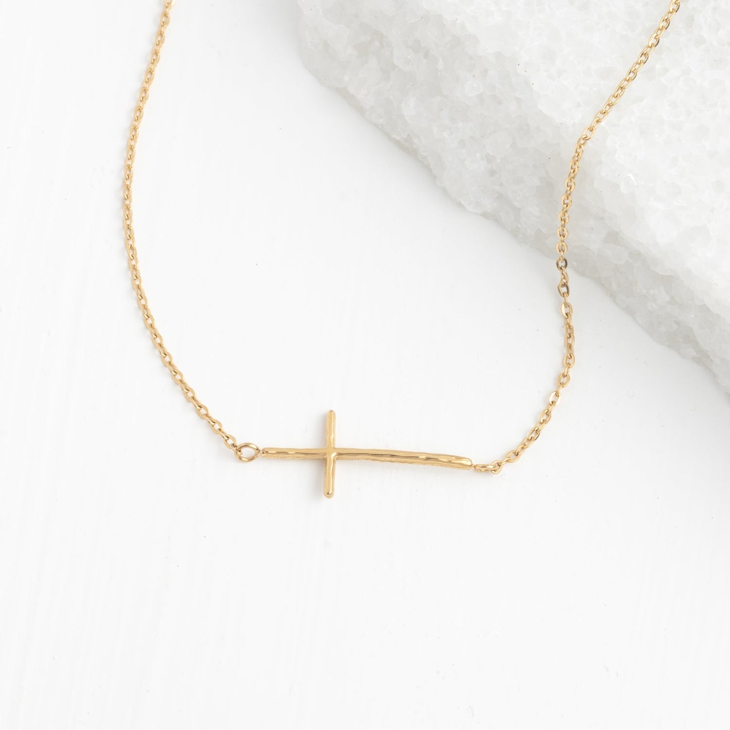 Photo of golden cross necklace, necklaces with cross pendant, gold necklaces for women, best xmas gift
