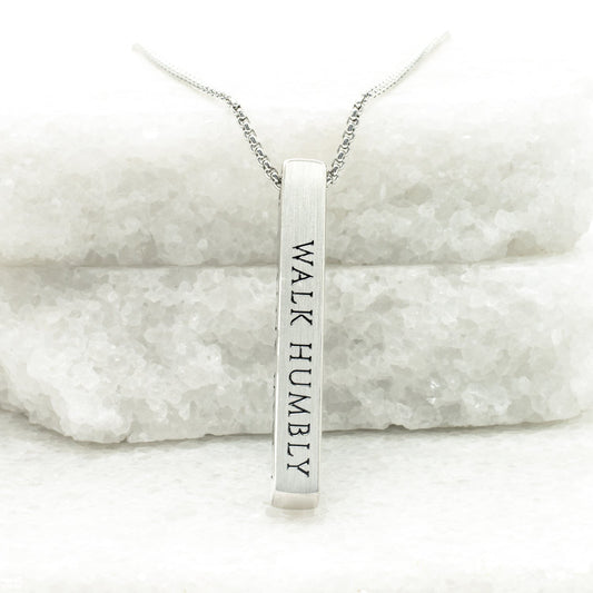 Justice Stainless Bar Necklace