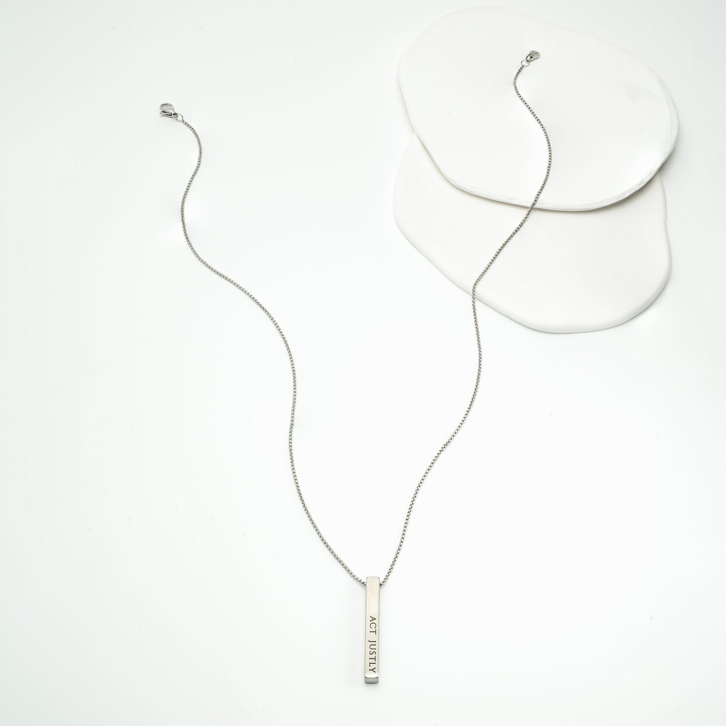 Justice Stainless Bar Necklace