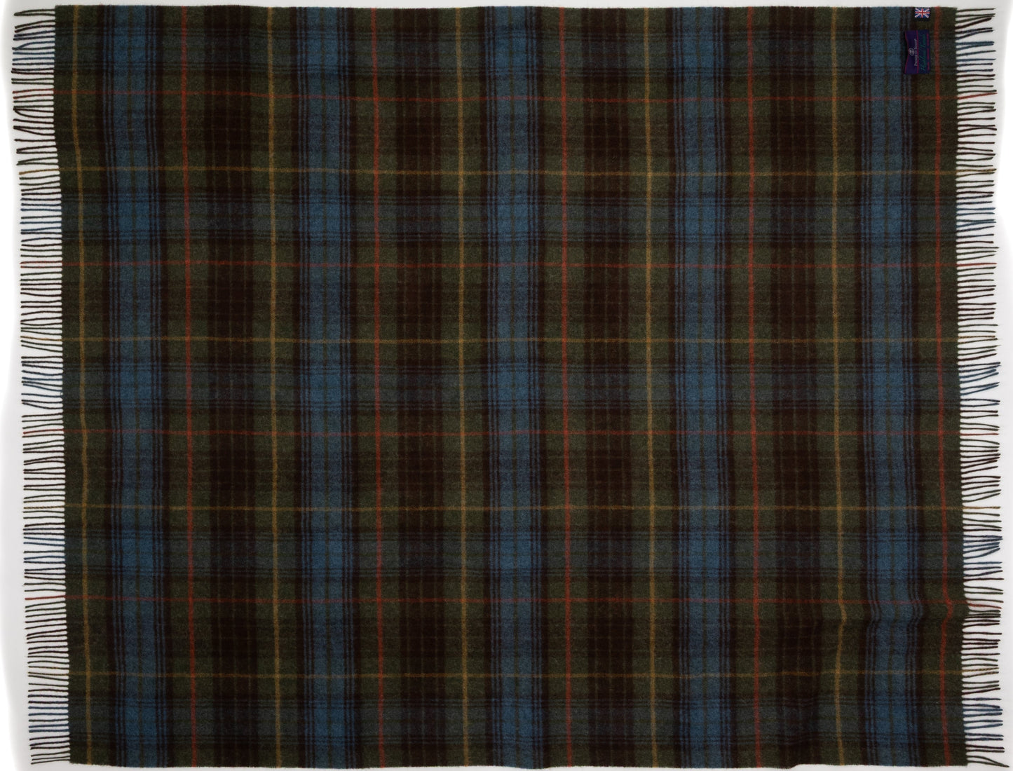 Highland Tweeds Shetland Lambswool Throw - Antique Hunting Stewart
