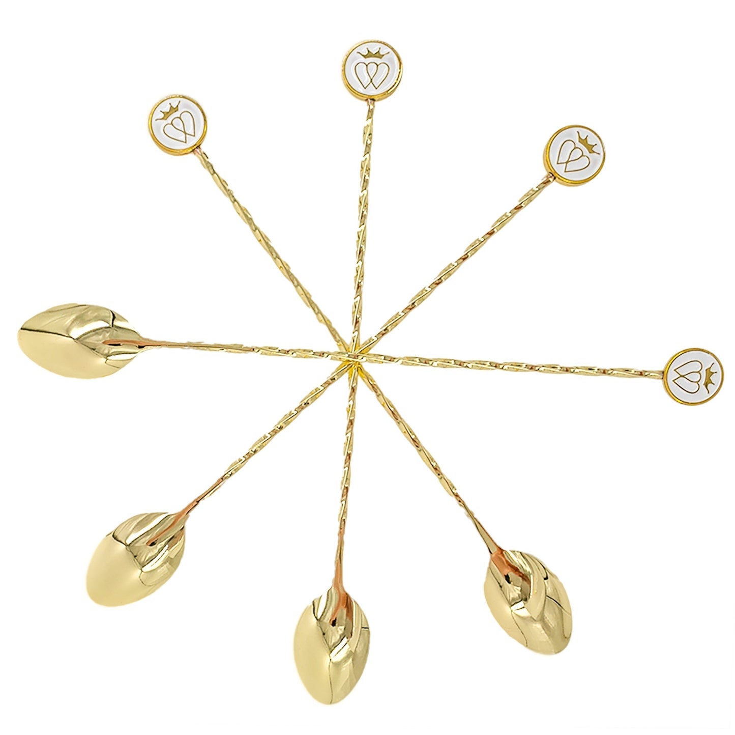 French Cocktail Spoons Gift Set - Gold