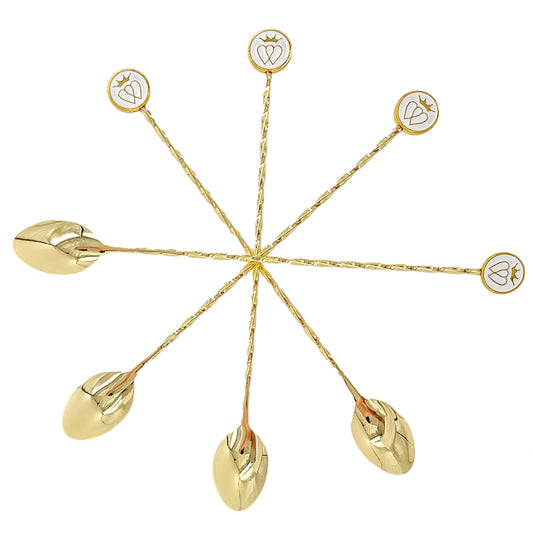 French Cocktail Spoons Gift Set - Gold