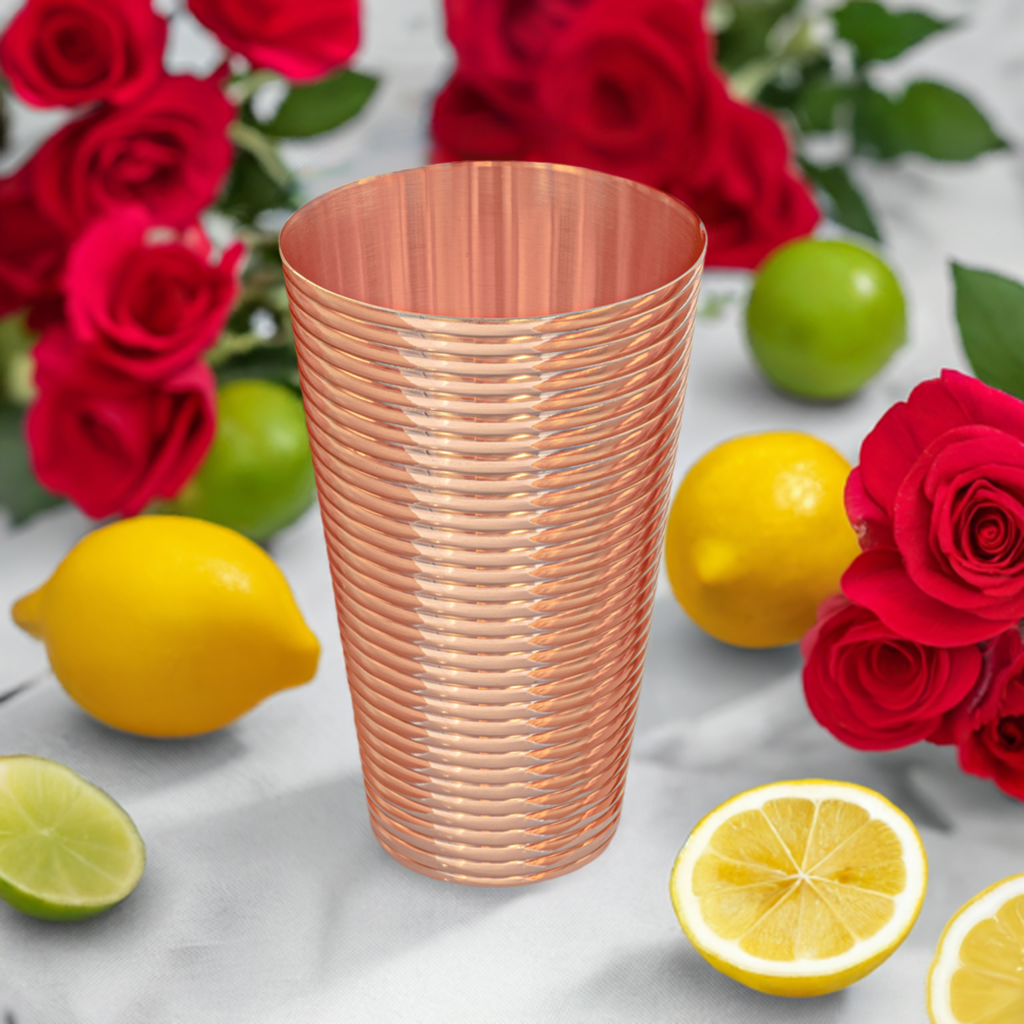 Fluted Copper Tumbler