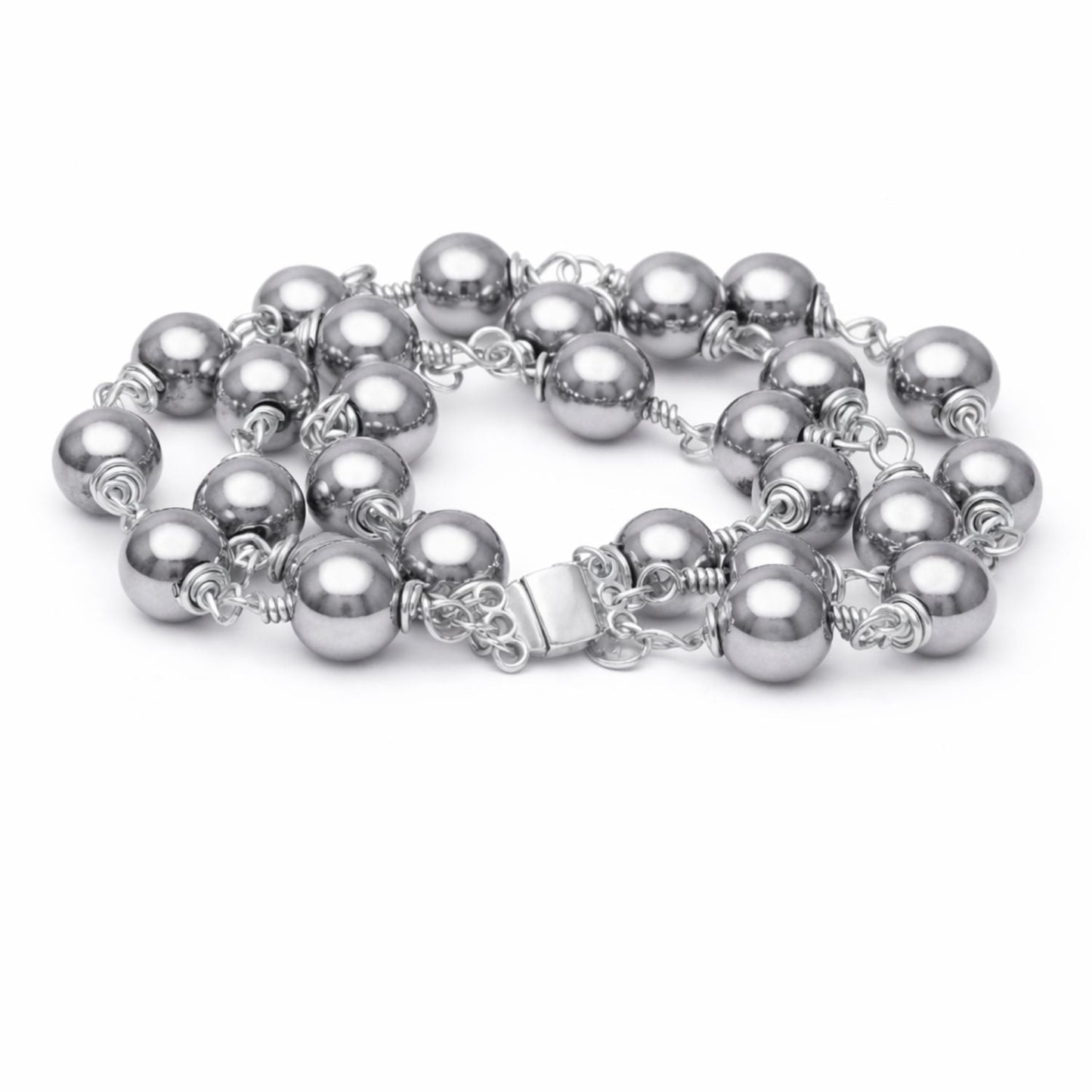 La Princesa Silver Hematite Silver Wire Wrapped
