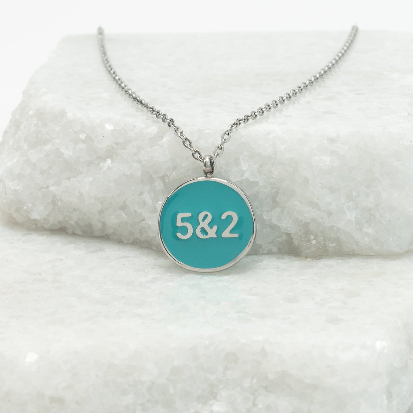 Hebrew 5&2 Silver Necklace