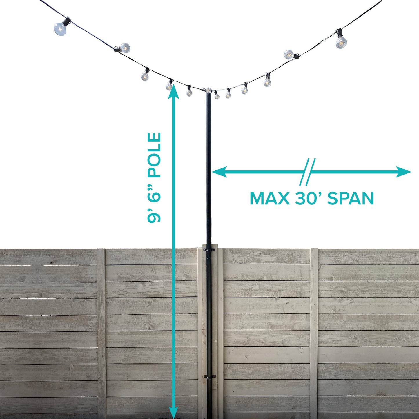 String Light Pole Stand With Brackets