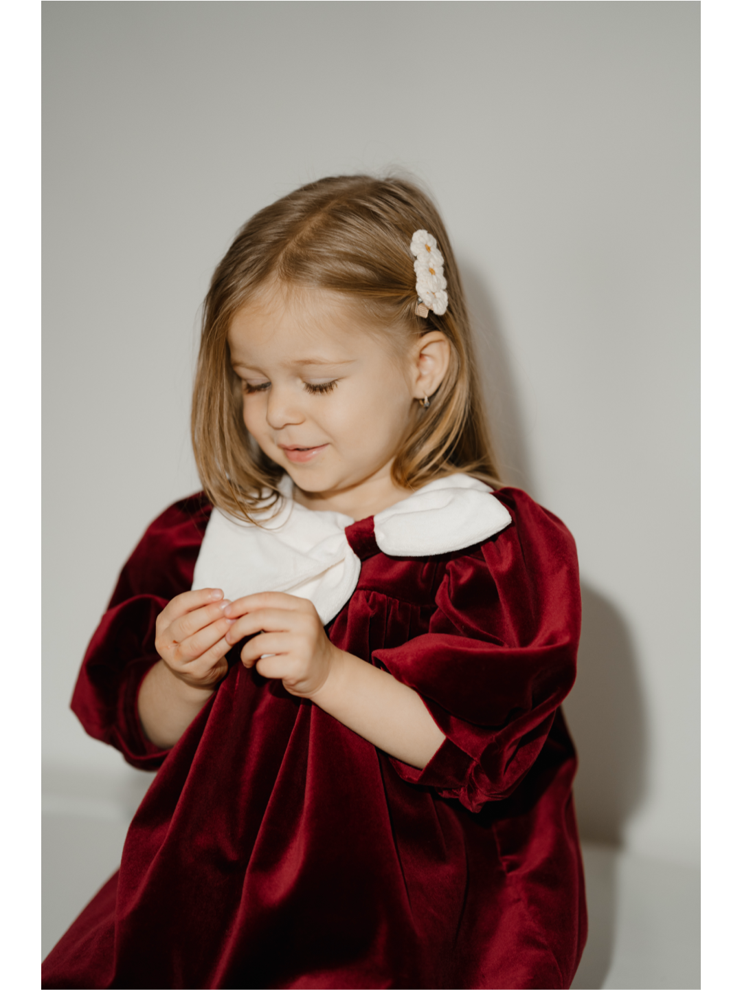 Rosemoor Dress |  Winterberry Red  Cotton Velvet