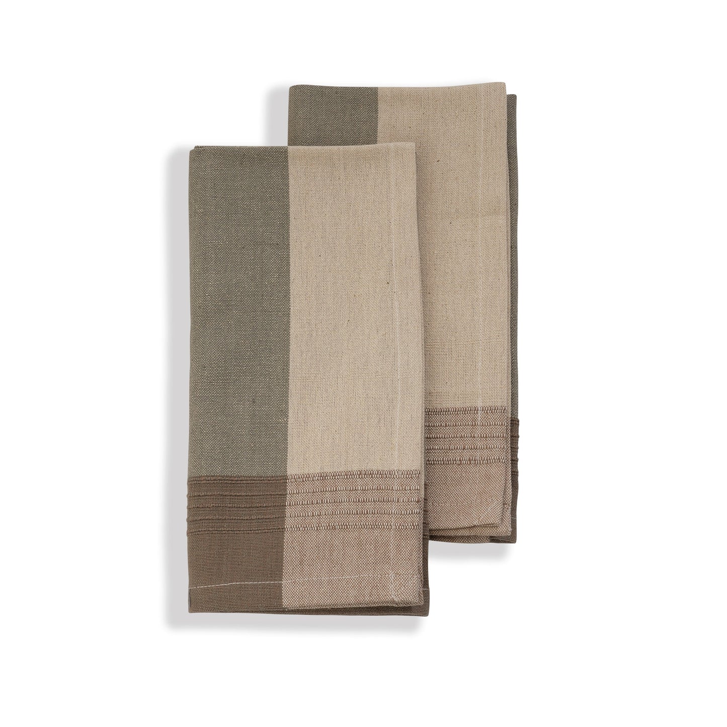 Handwoven Cotton Napkins, Set of 2 | 20" × 20" | Fair Trade | Foundation