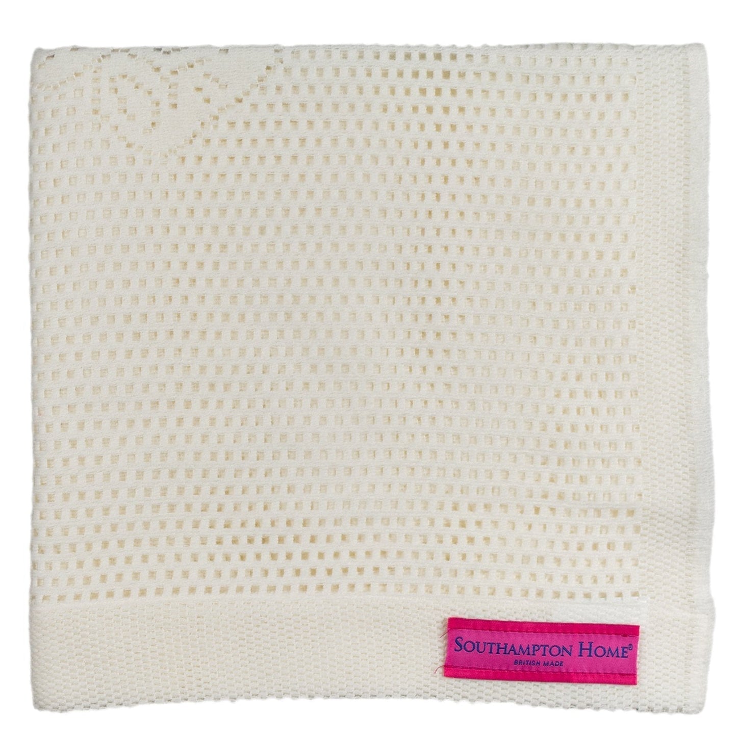 Southampton Home Lace Weave Teddy Bear Baby Blanket ~ Ivory ~