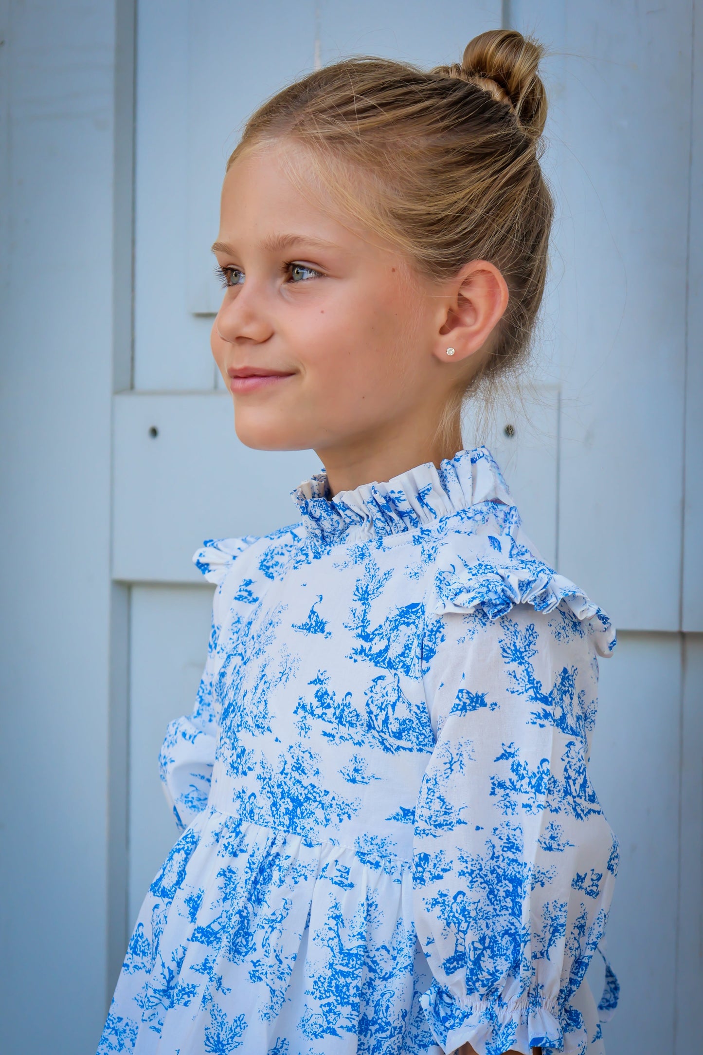 Aoki Dress-Blue Toile