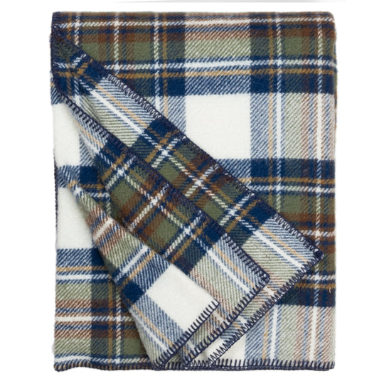 Highland Tweeds BIG Throw ~ Muted Blue Stewart ~