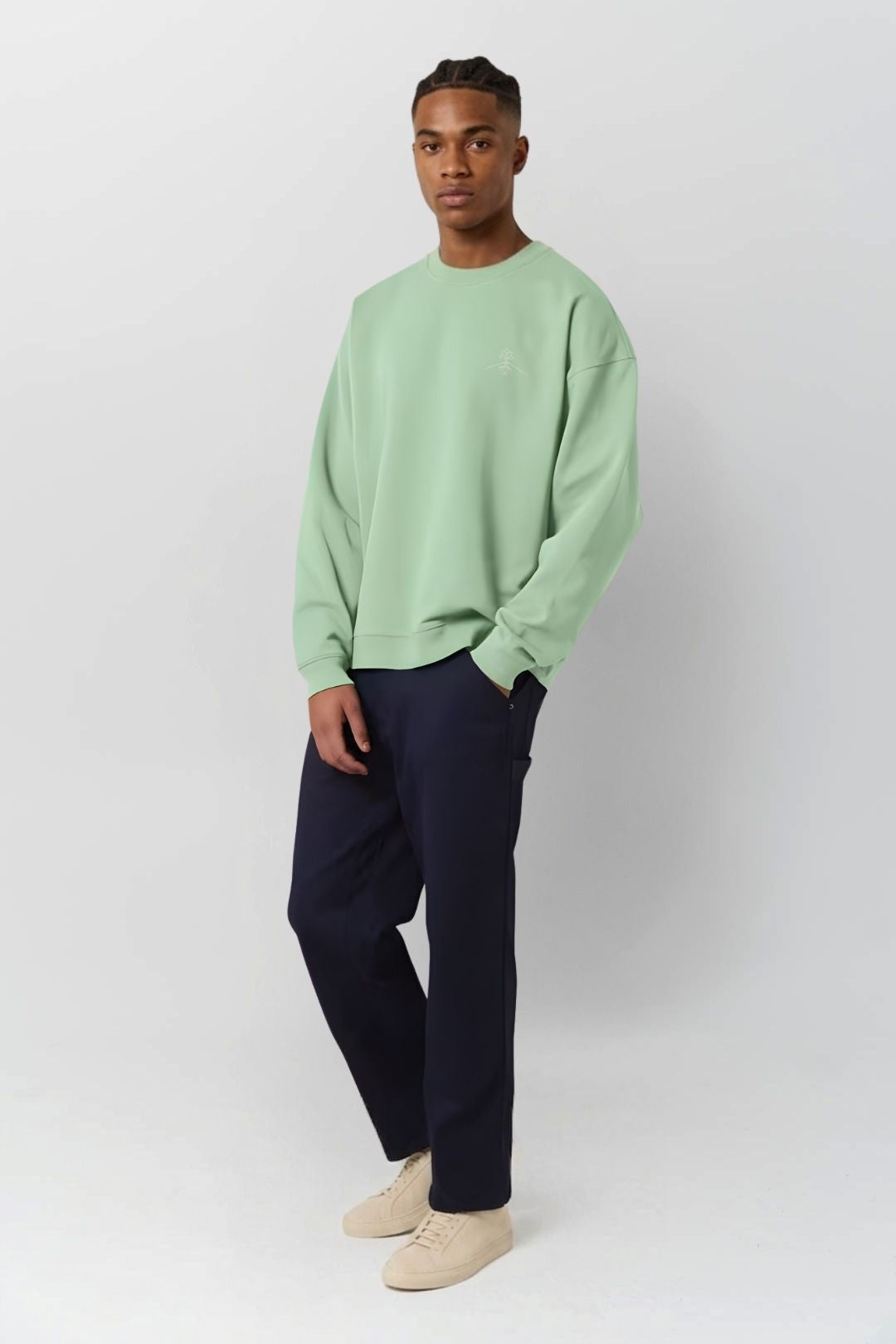 Sudadera algodón orgánico - Jade Profundo