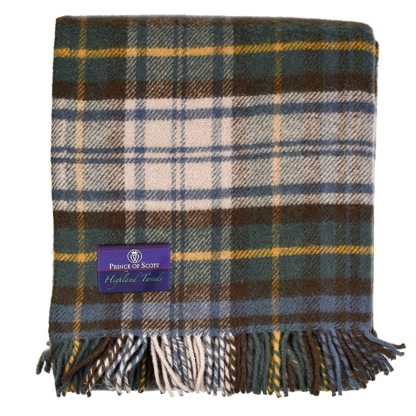 Highland Tweeds New Wool Fluffy Throw - Antique Dress Gordon