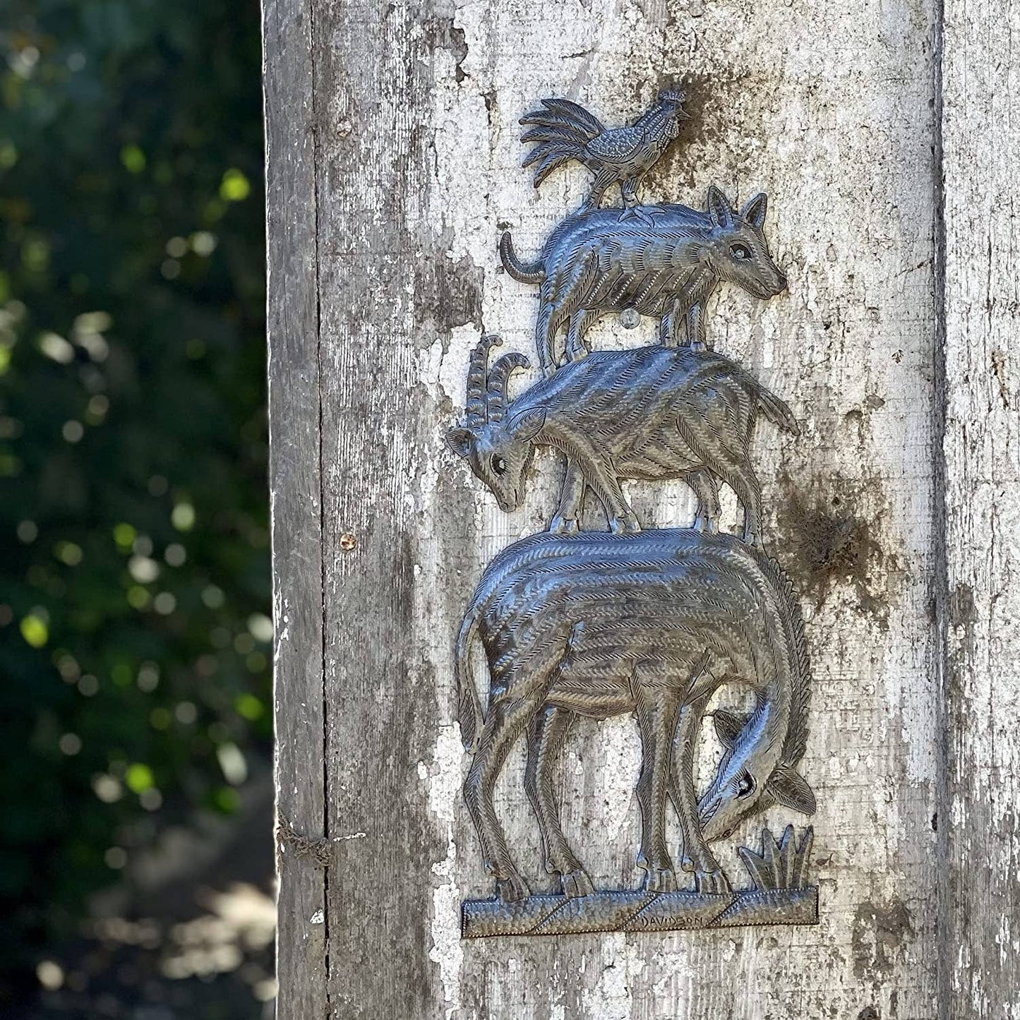 7" x 16.5" Haitian Bremen Animals Fair Trade, Recycled Metal