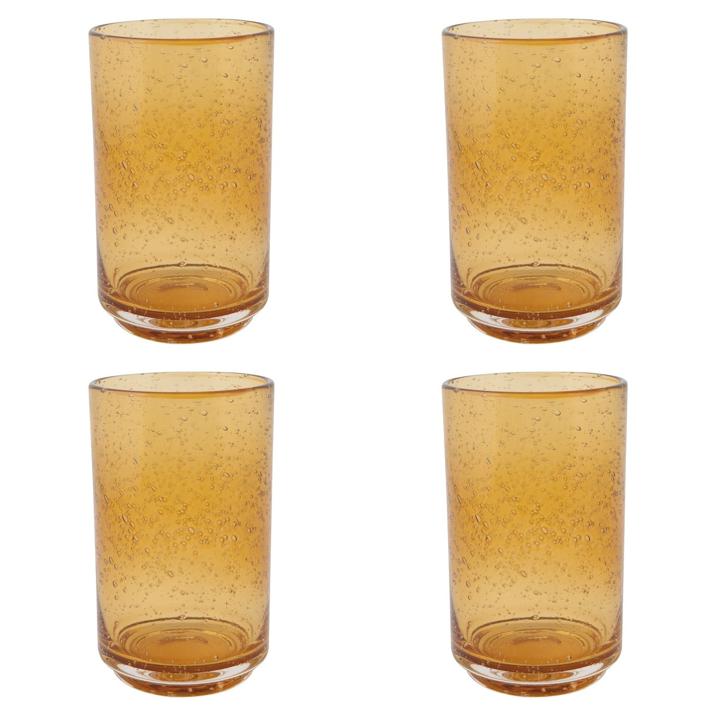 Set of 4 Tumbler 17oz Bubbled Amber