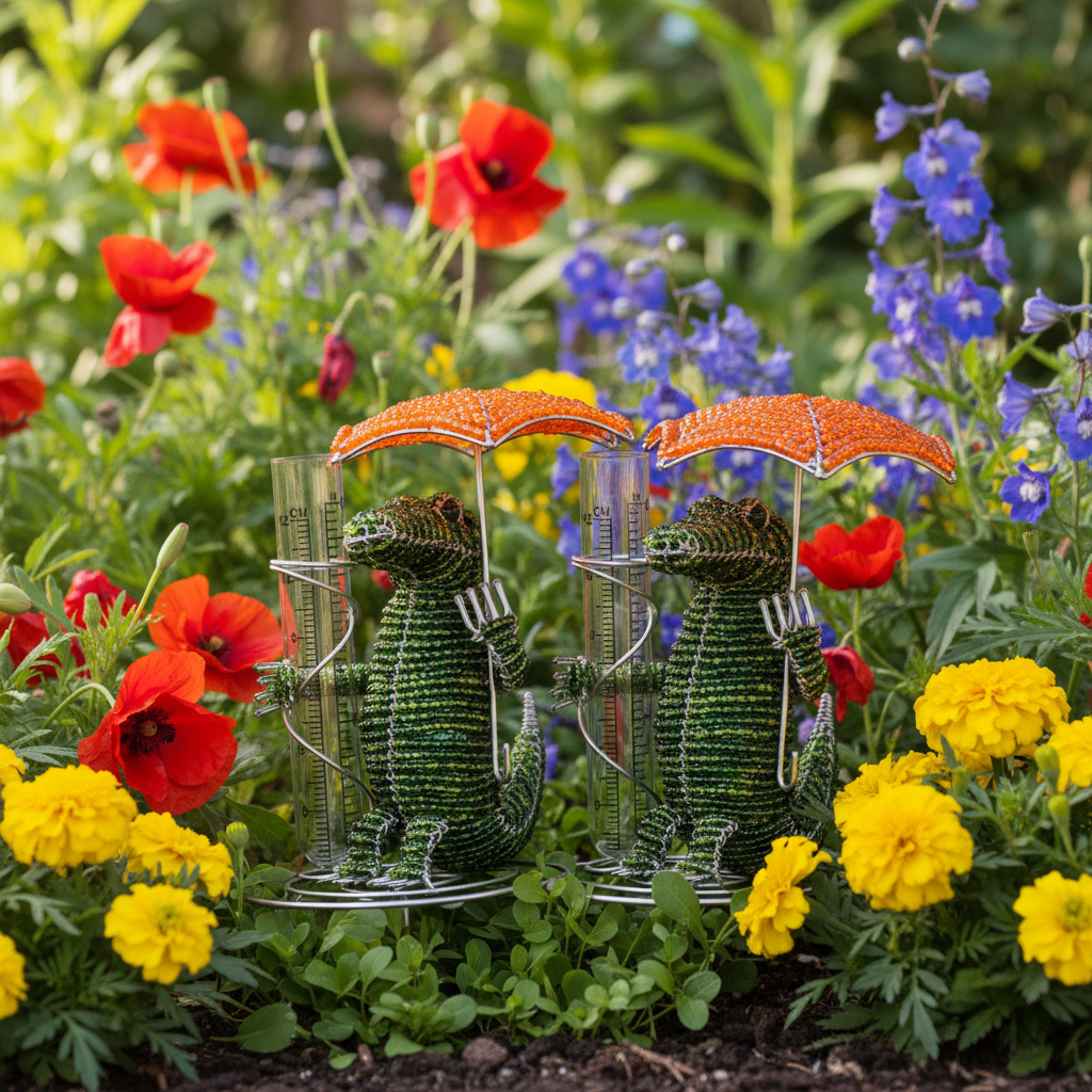 Rain Gauge, Gator (Set of 2)